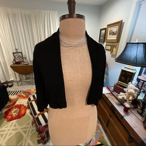 Black crop cardigan